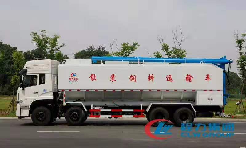 凯时优质运营商东风天龙饲料车侧面图